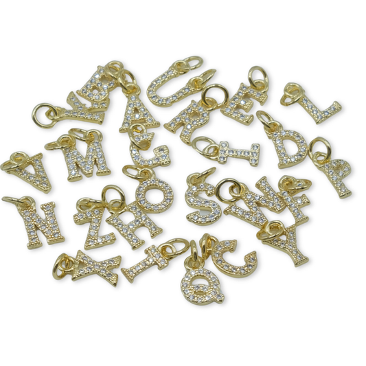 Small Letters with Studs 18K Gold Filled