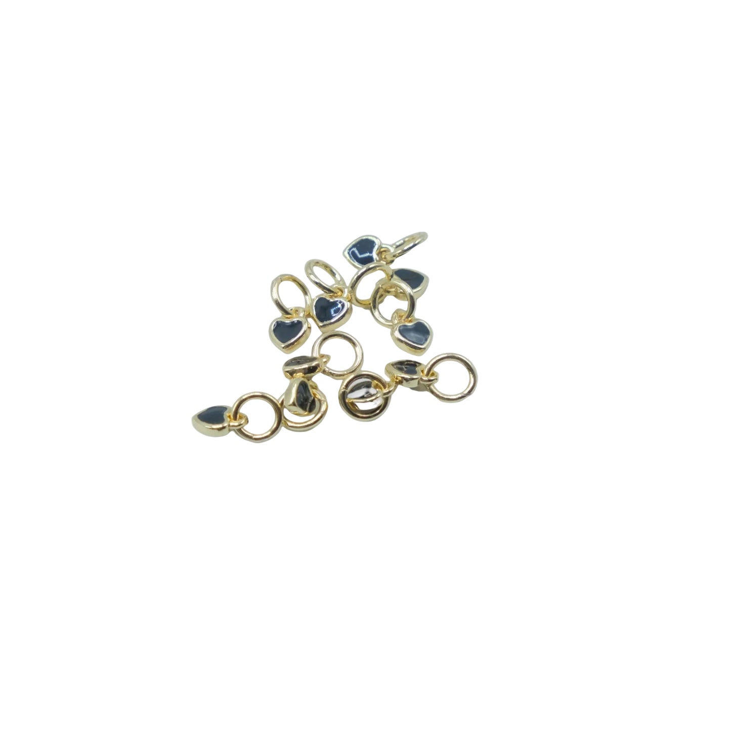 Gold Colorful Mini Hearts Charm | 18K Gold-Filled