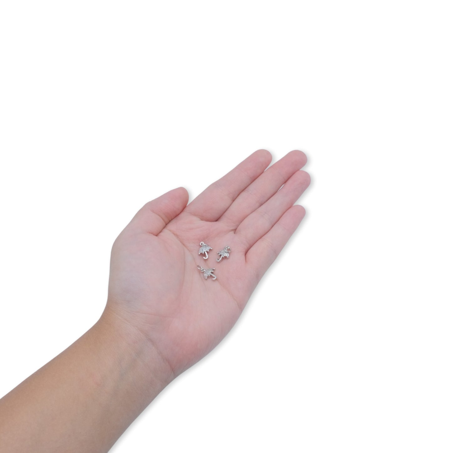 Mini Silver Umbrella Charm