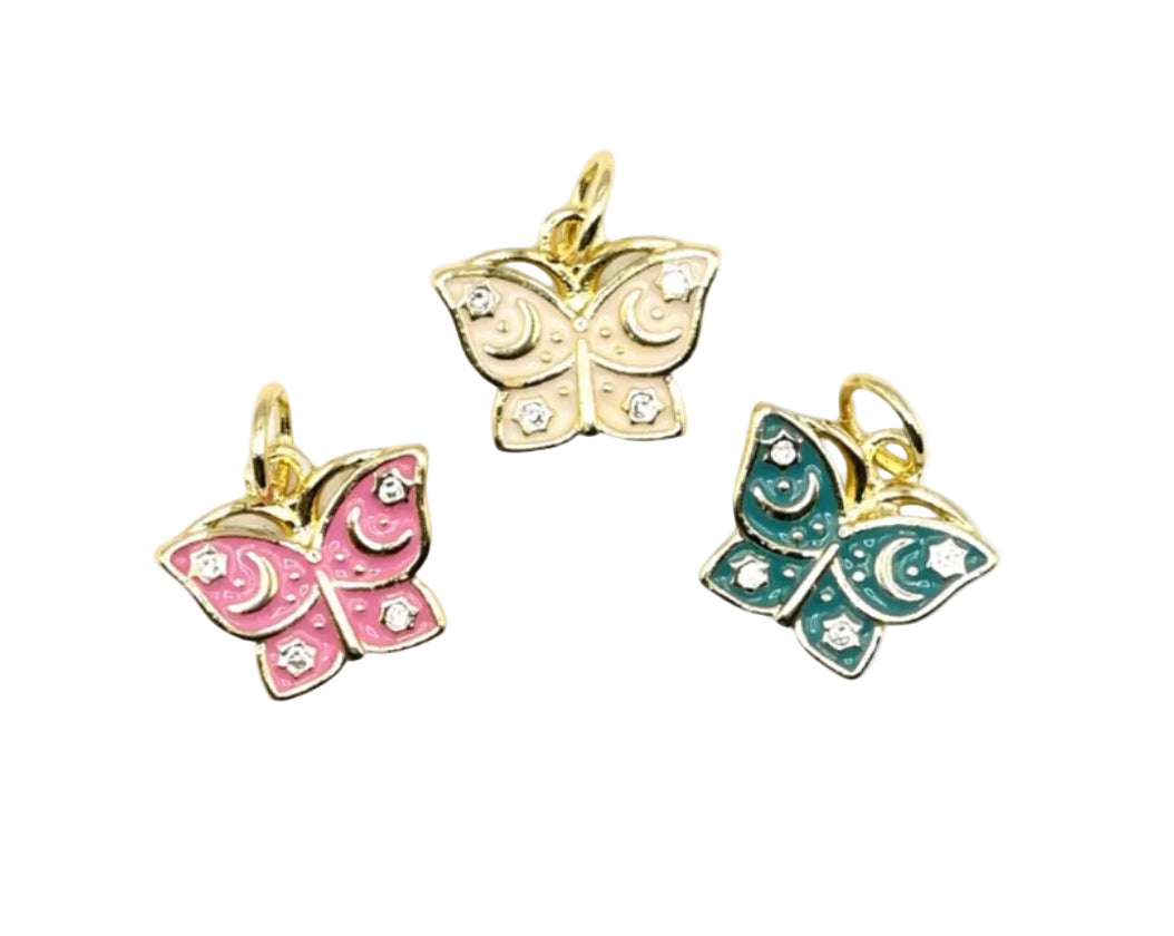 Colorful Butterfly Charm | 18K Gold-Filled