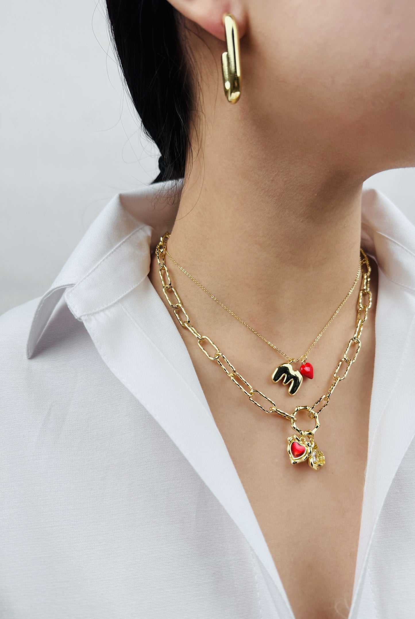 Baroque Heart Charm Pendant | 18K Gold-Filled