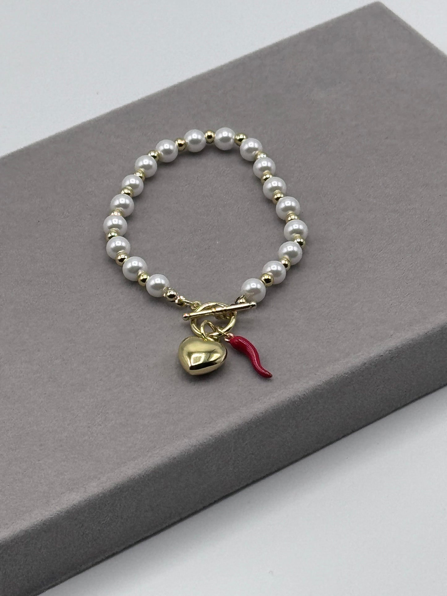 Pearl Beaded Bracelet 18K Gold filled