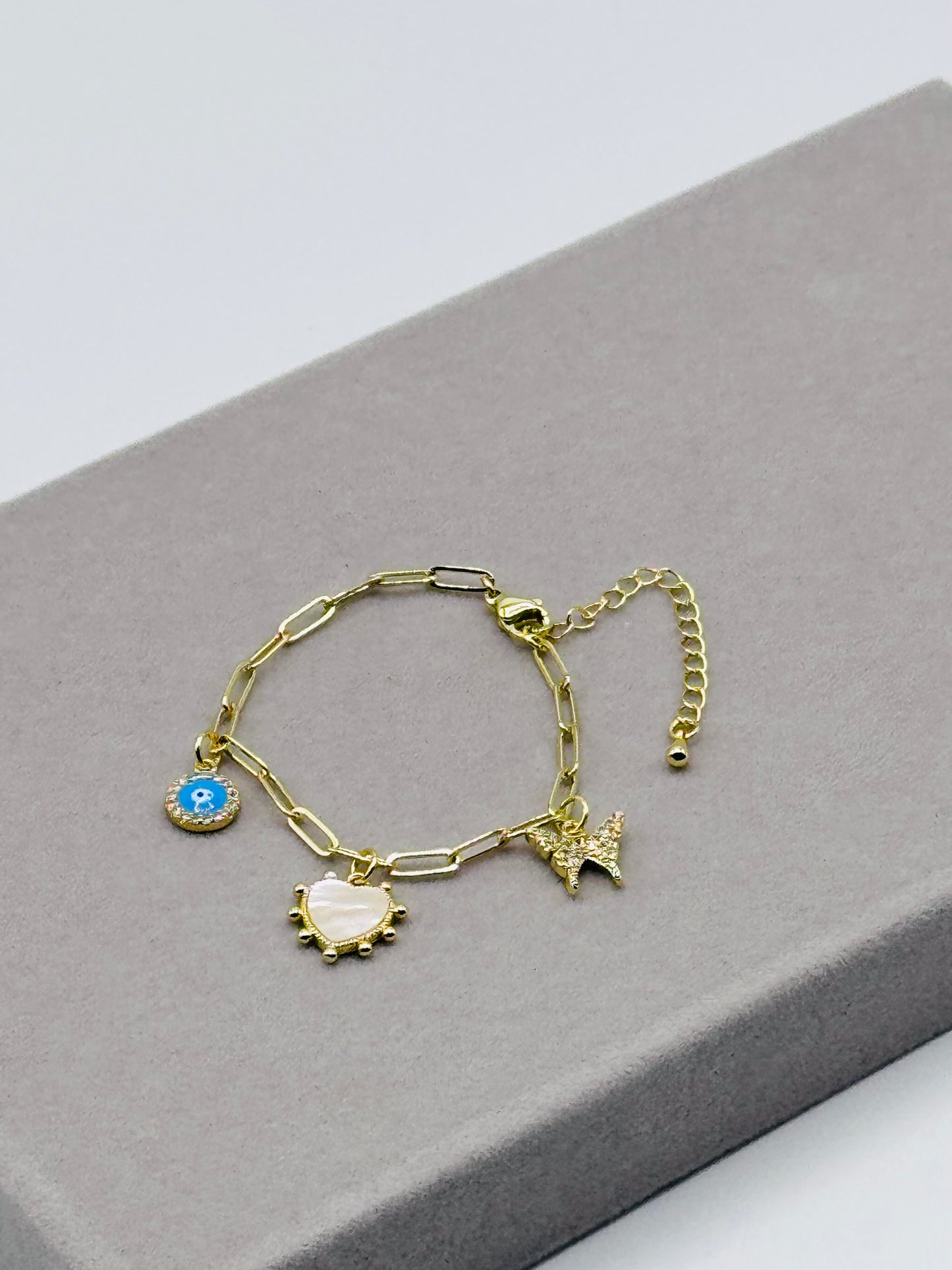Paper Clip Bracelet 18K Gold filled