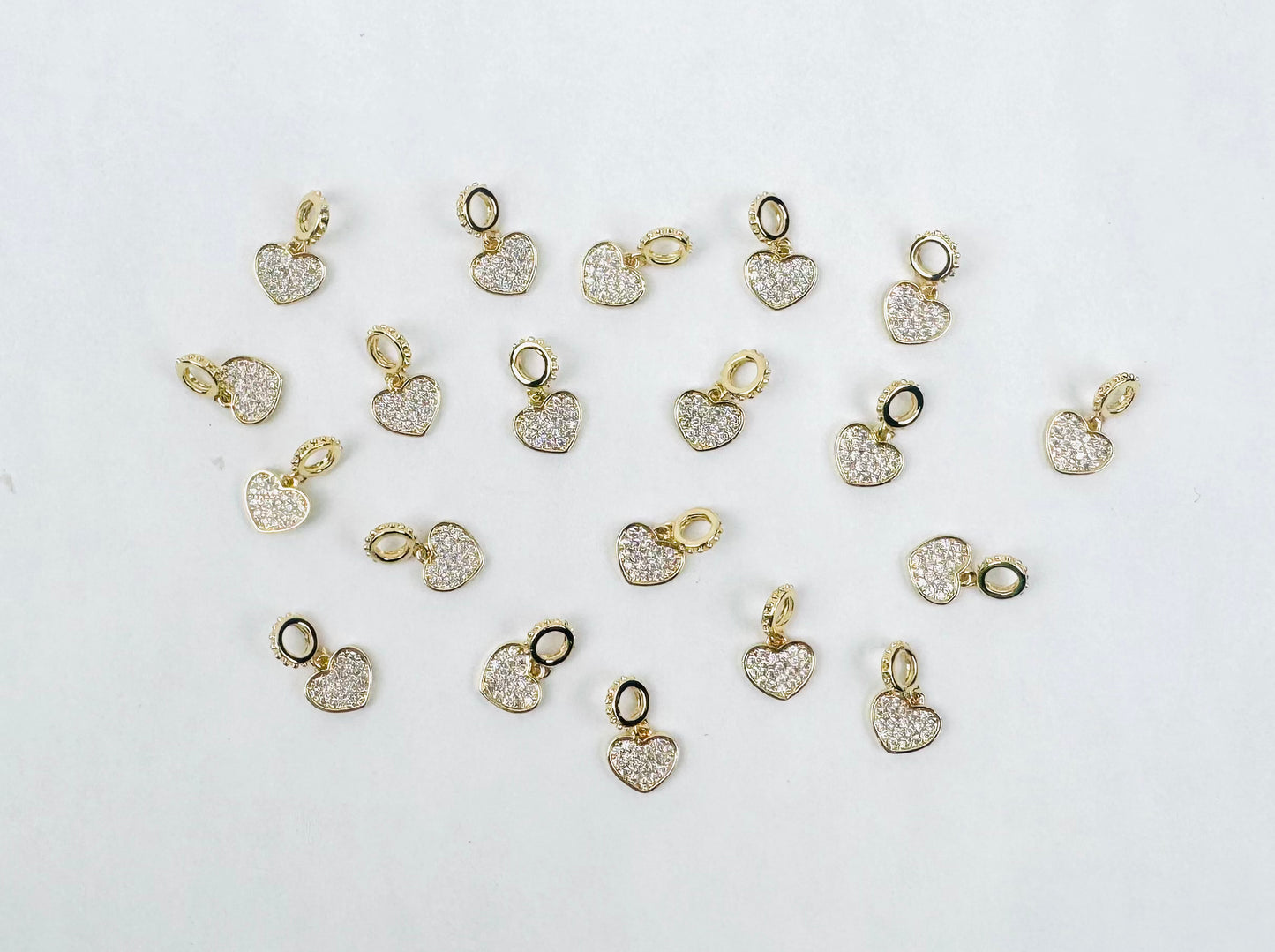 Style 88 - 18K Gold Filled Heart Charm with Studs
