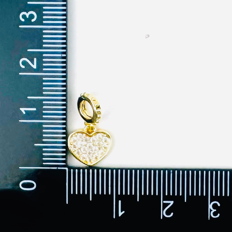 Style 88 - 18K Gold Filled Heart Charm with Studs