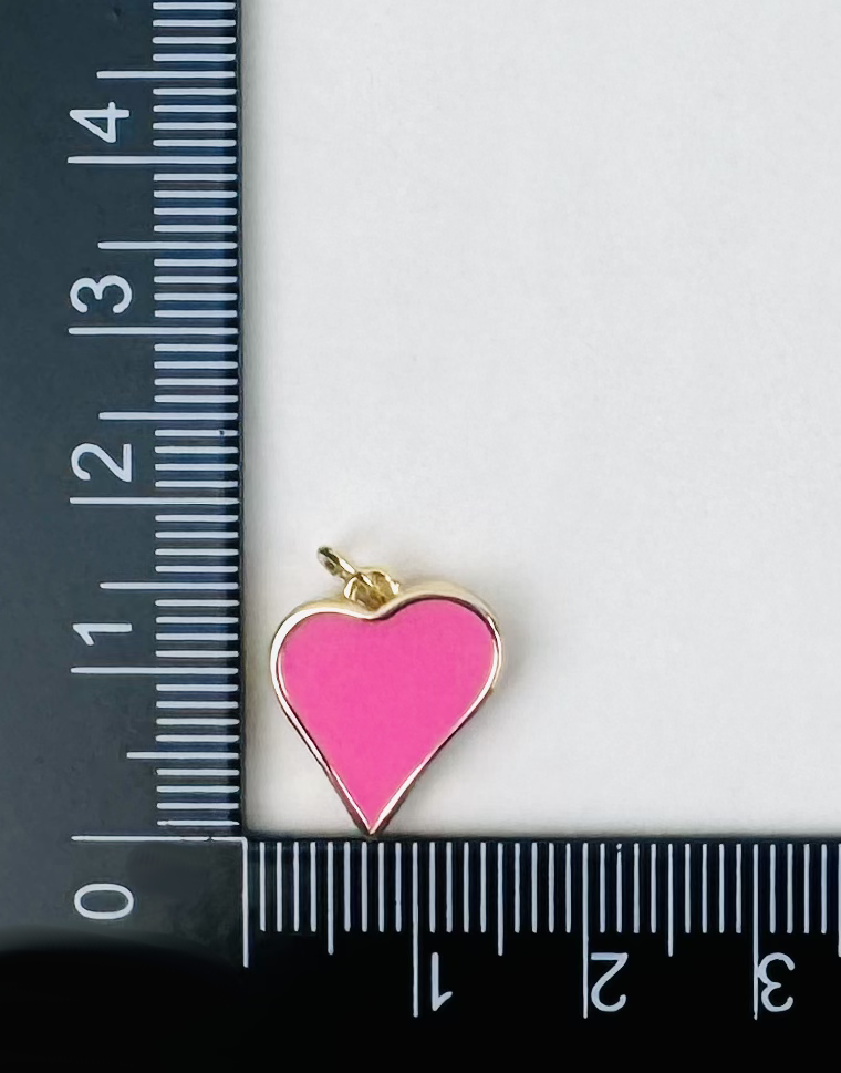 Style 77 - 18K Gold Filled Coloured Heart Charm