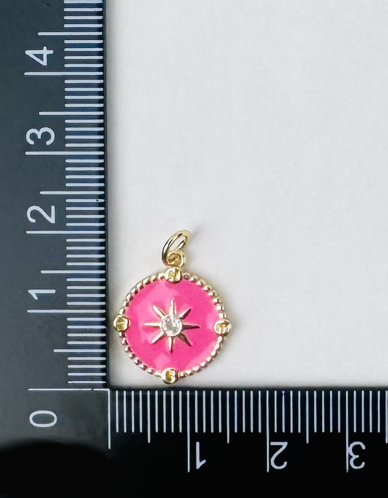 Style 7 - 18K Gold Filled Circle with Sun Charm