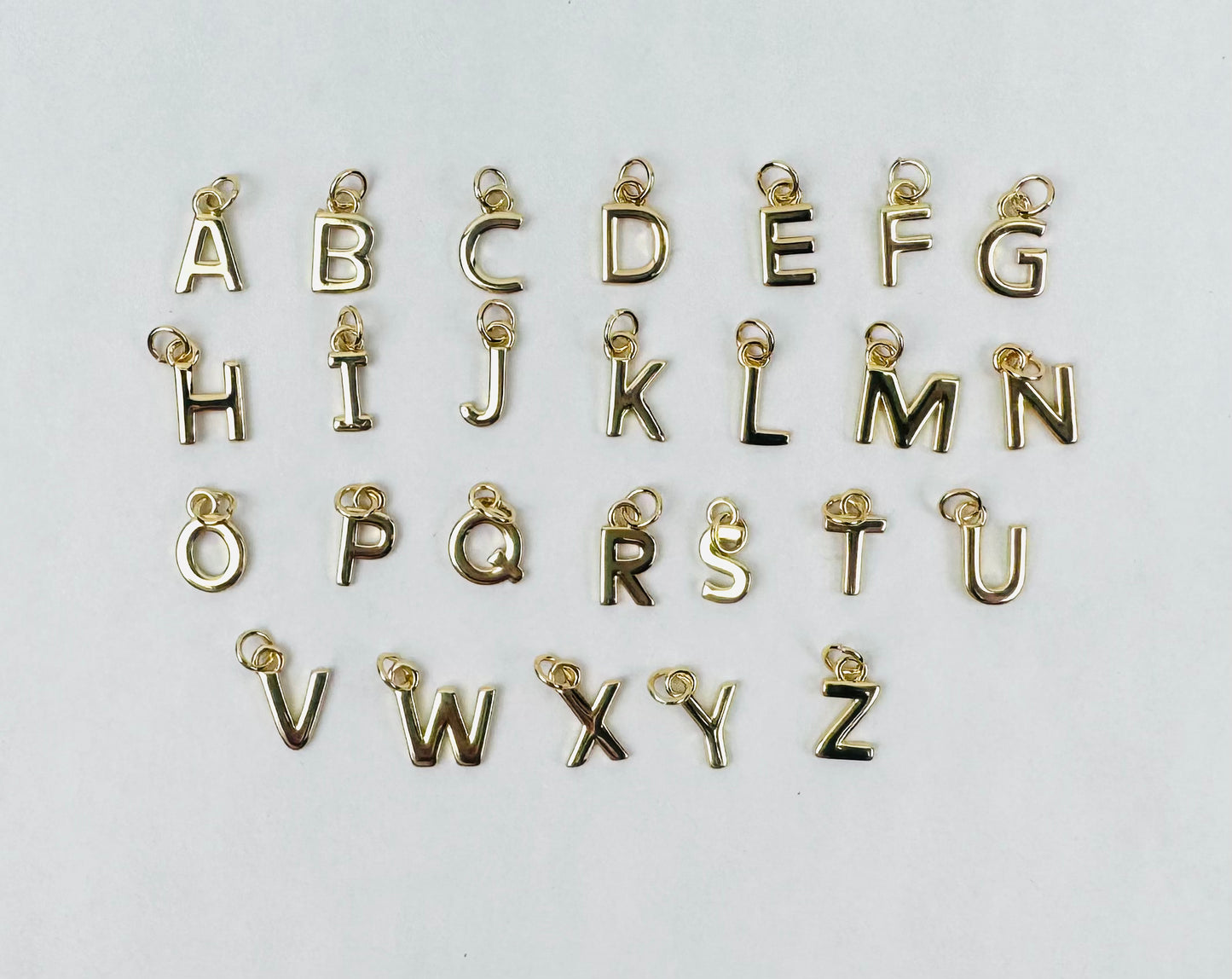 Letter Charm 1 - 18K Gold Filled Small Flat Letters