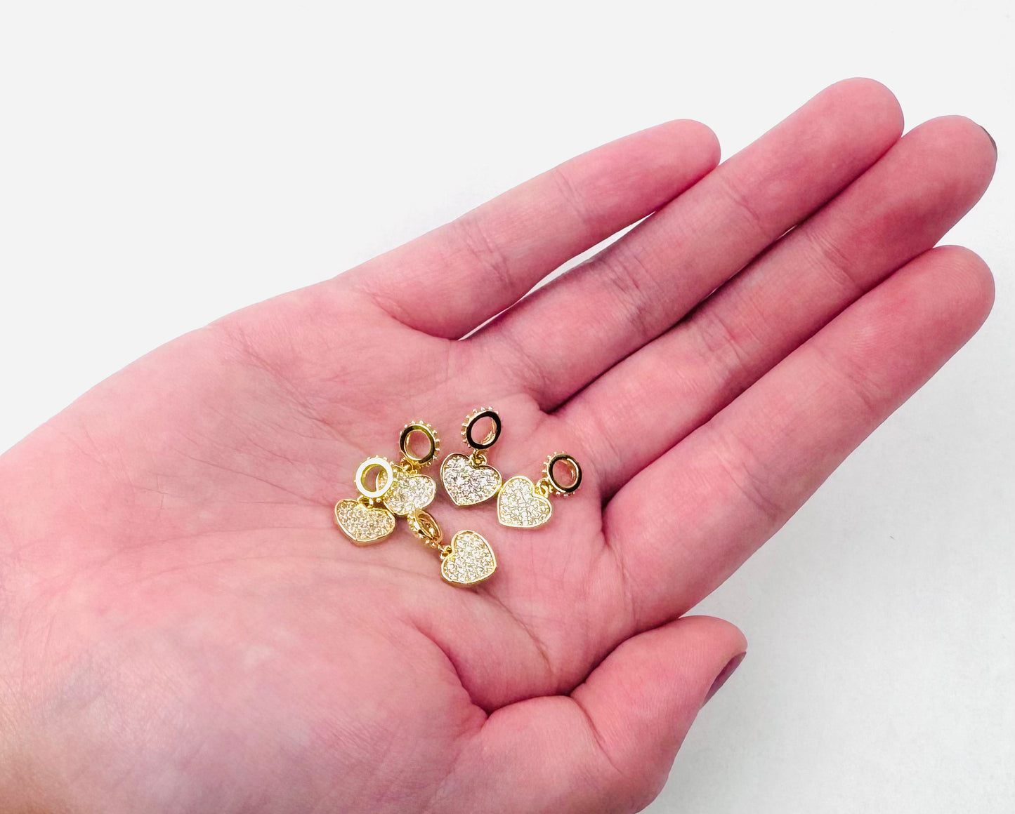 Style 88 - 18K Gold Filled Heart Charm with Studs
