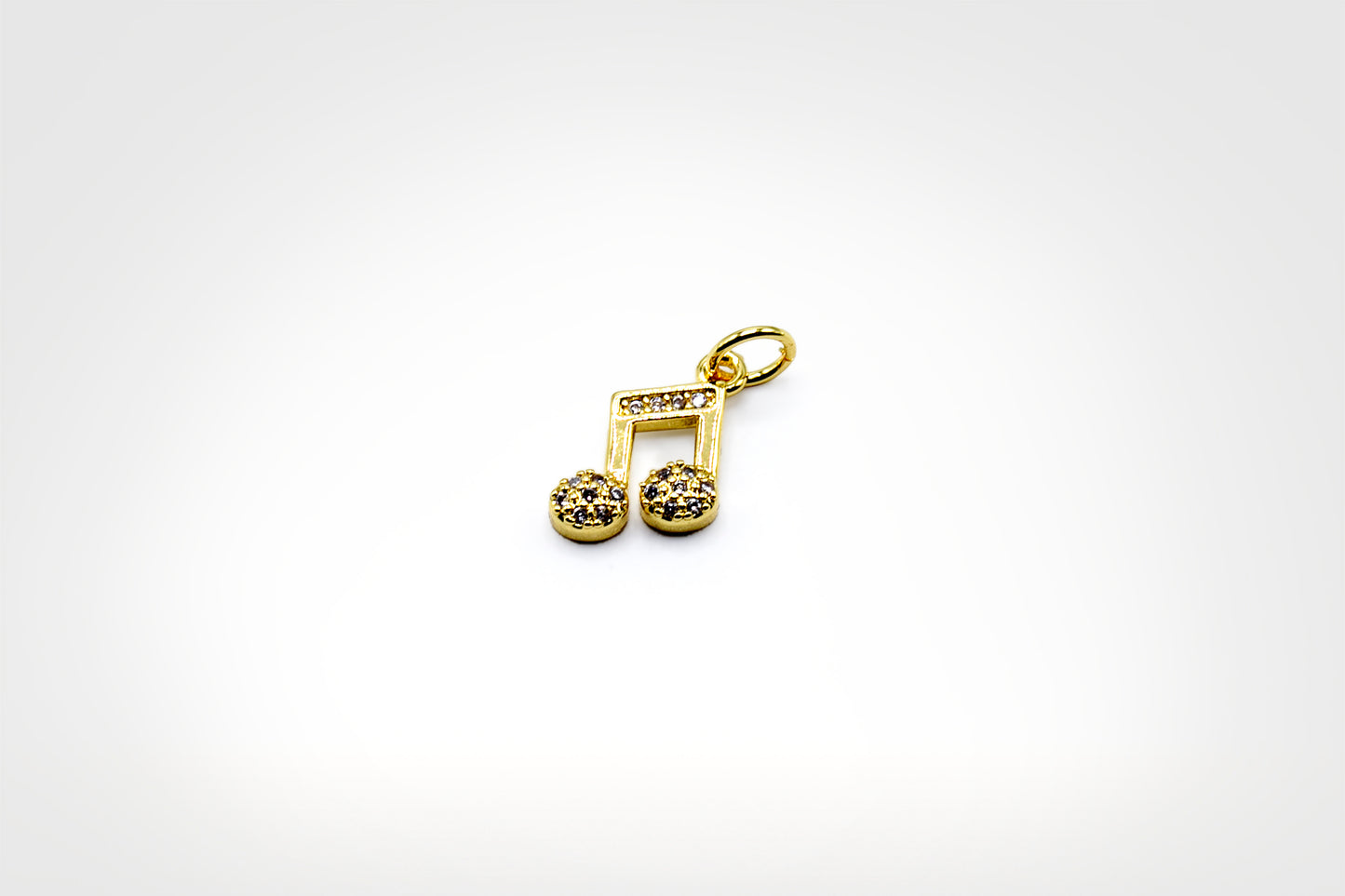 Music Note Charm with Studs