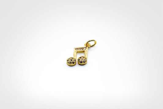Music Note Charm with Studs