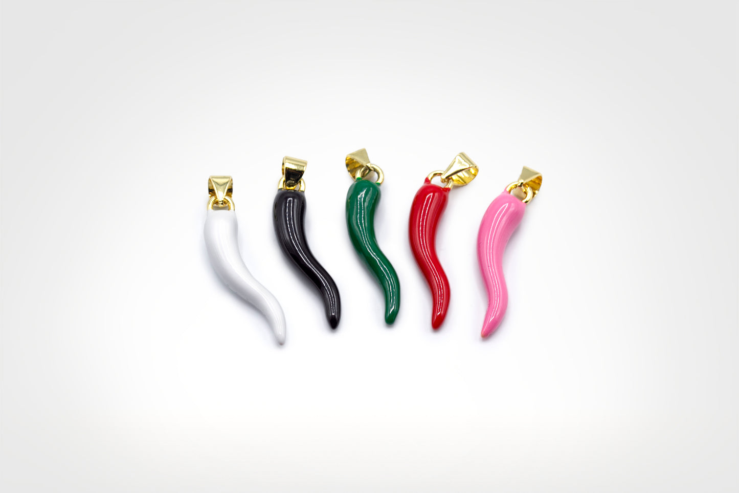 Gold Large Colourful Chilli Charm