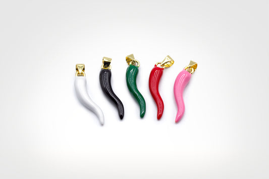Gold Large Colourful Chilli Charm