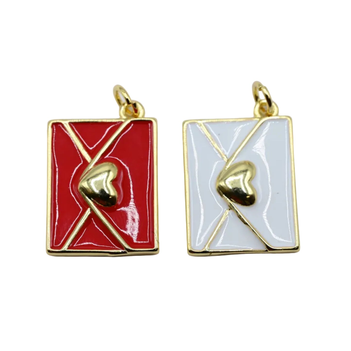 Large Love Letter Charm Pendant| 18K Gold-Filled & Silver Plated