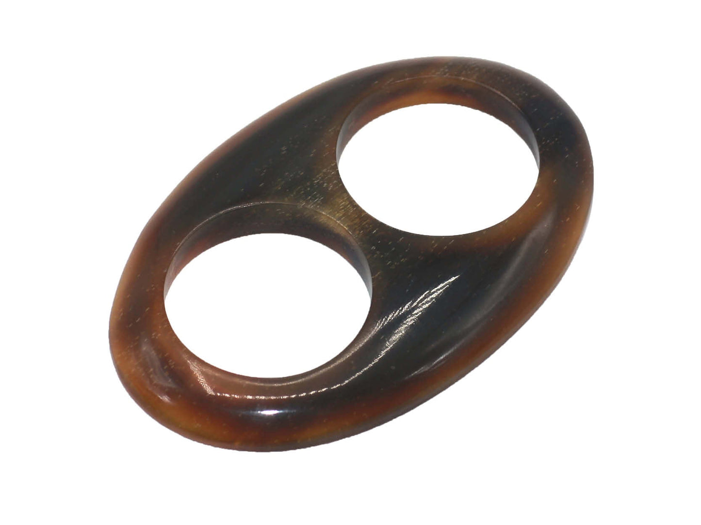 Grey Wood Scarf Ring - Large