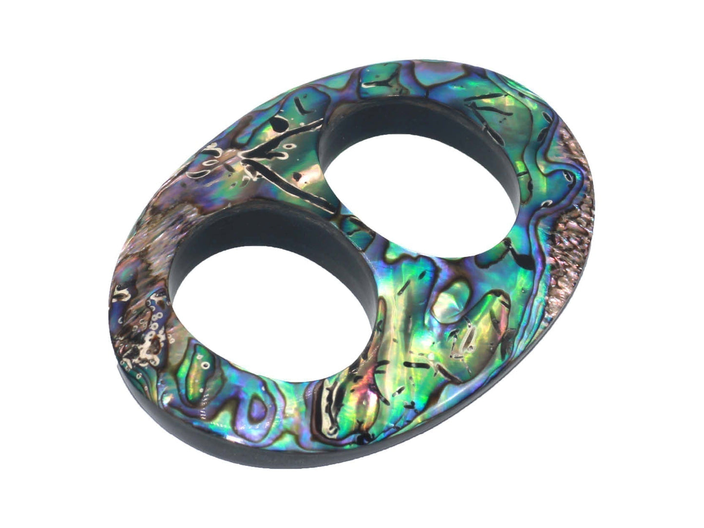 White Mother of Pearl Scarf Ring - Large