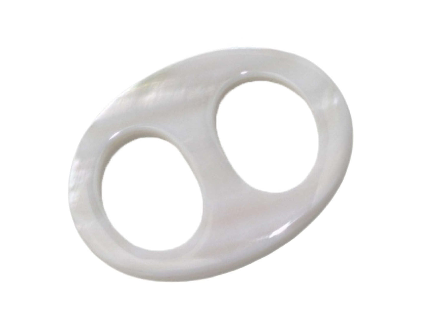 White Mother of Pearl Scarf Ring - Large