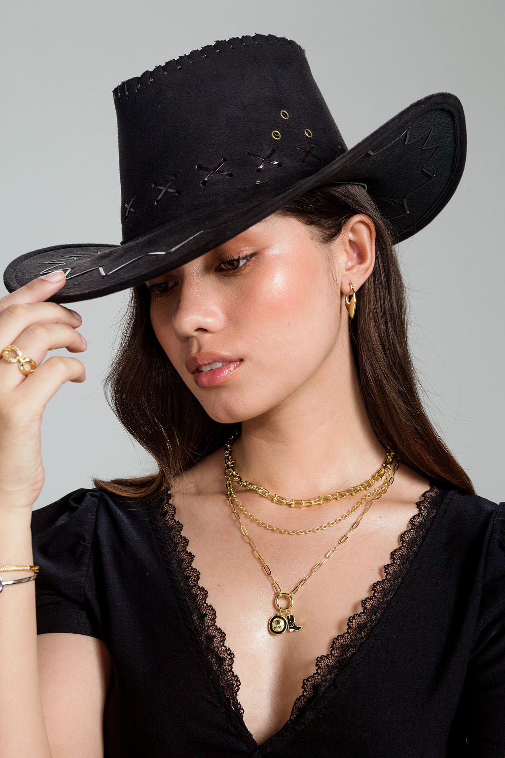 Cowboy Hat Charm Pendant | 18K Gold-Filled