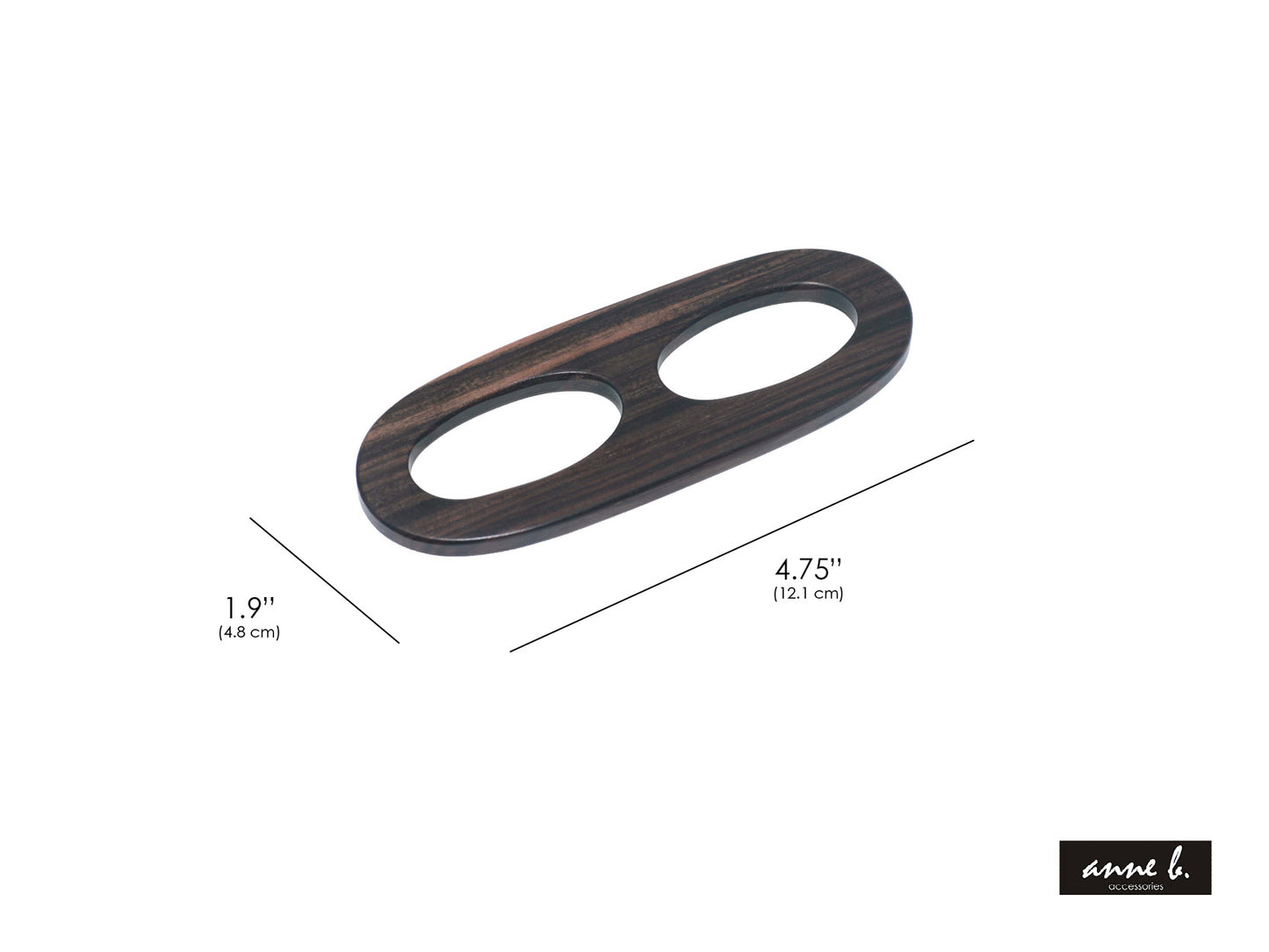 Tiger Ebony Wood Scarf Ring - X Large
