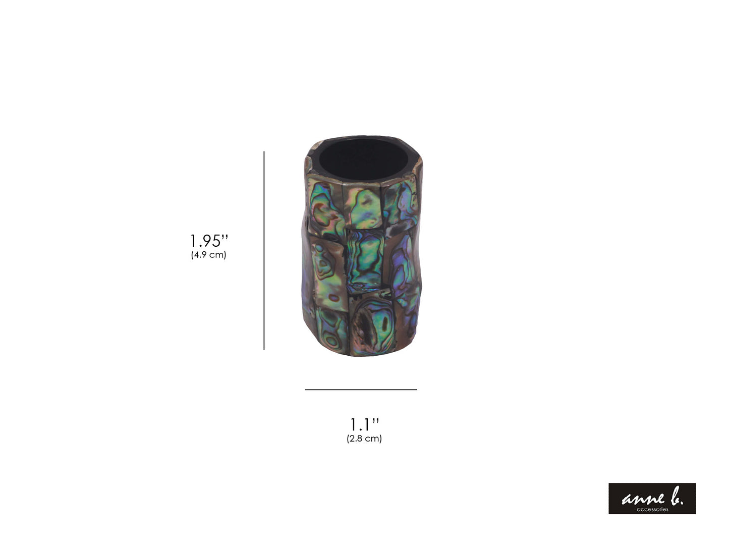 Paua Shell Scarf Ring/Pendant - Tube
