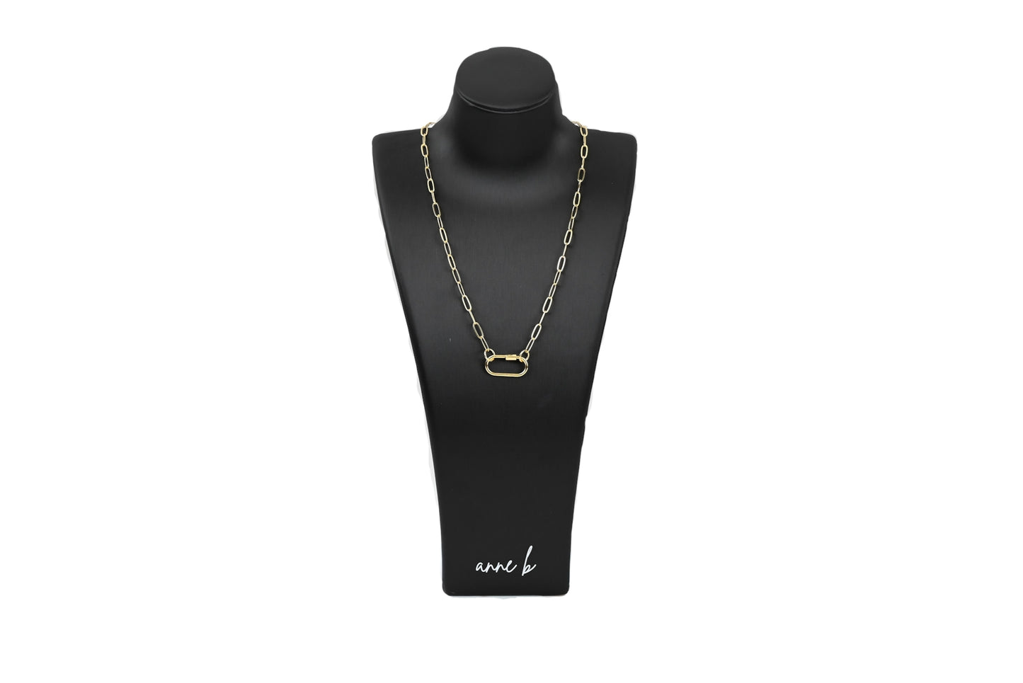 Screw Clasp Paper Clip Chain Necklace
