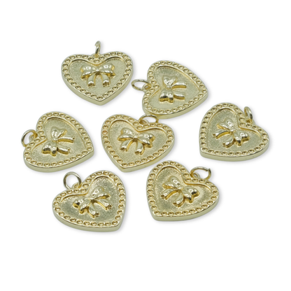 Style 75 - 18K Gold Filled Bow in Heart Charm