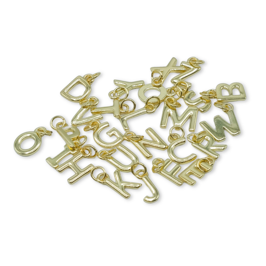 Letter Charm 1 - 18K Gold Filled Small Flat Letters