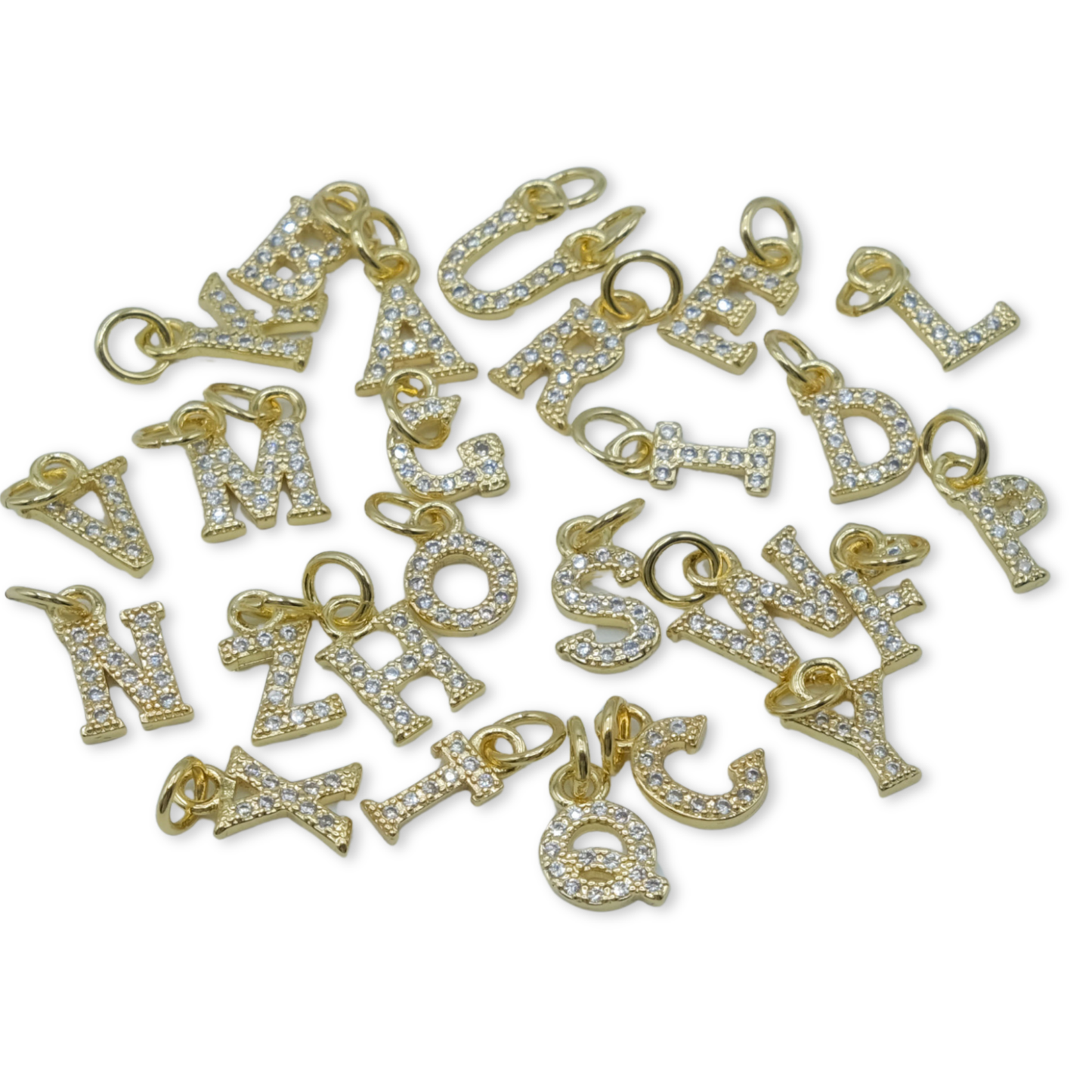 Letter Charm 2 - 18K Gold Filled Small Letters with Studs