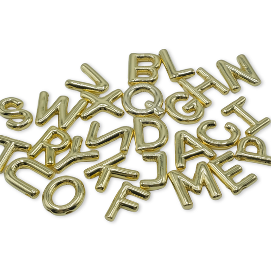 Letter Charm 7 - 18K Gold Filled Large Bubble Letters