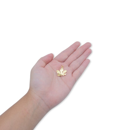 Gold Maple Leaf Charm