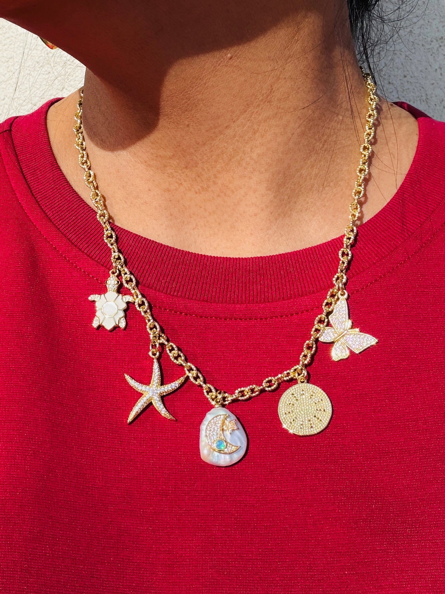 Large Starfish Charm Pendant | 18K Gold-Filled