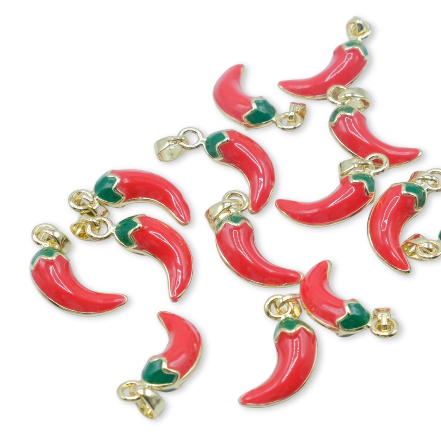 Gold Chilli Pepper Charm