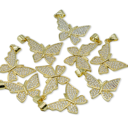 Style 54 - 18K Gold Filled Butterfly Charm with Studs