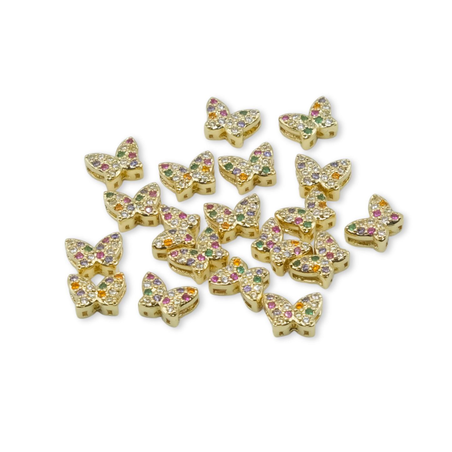 Style 83 - 18K Gold Filled Mini Butterfly with Studs Charm