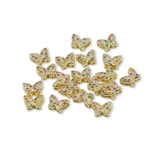 Style 83 - 18K Gold Filled Mini Butterfly with Studs Charm