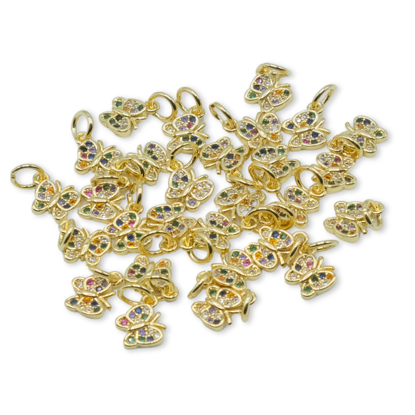 Style 18 - 18K Gold Filled Mini Colourful Butterfly Charm