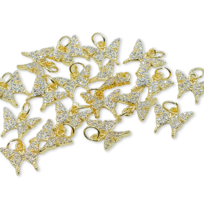 Style 46 - 18K Gold Filled Butterfly Charm with Studs