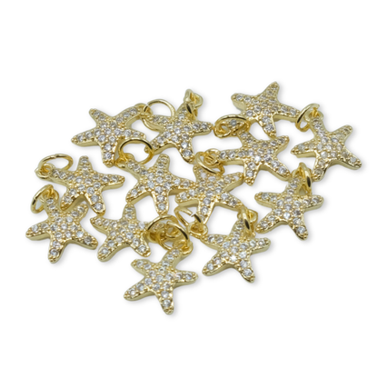 Gold Small Starfish Charm