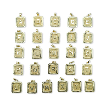 Letter Charm 8 - 18K Gold Filled Pendant Letters