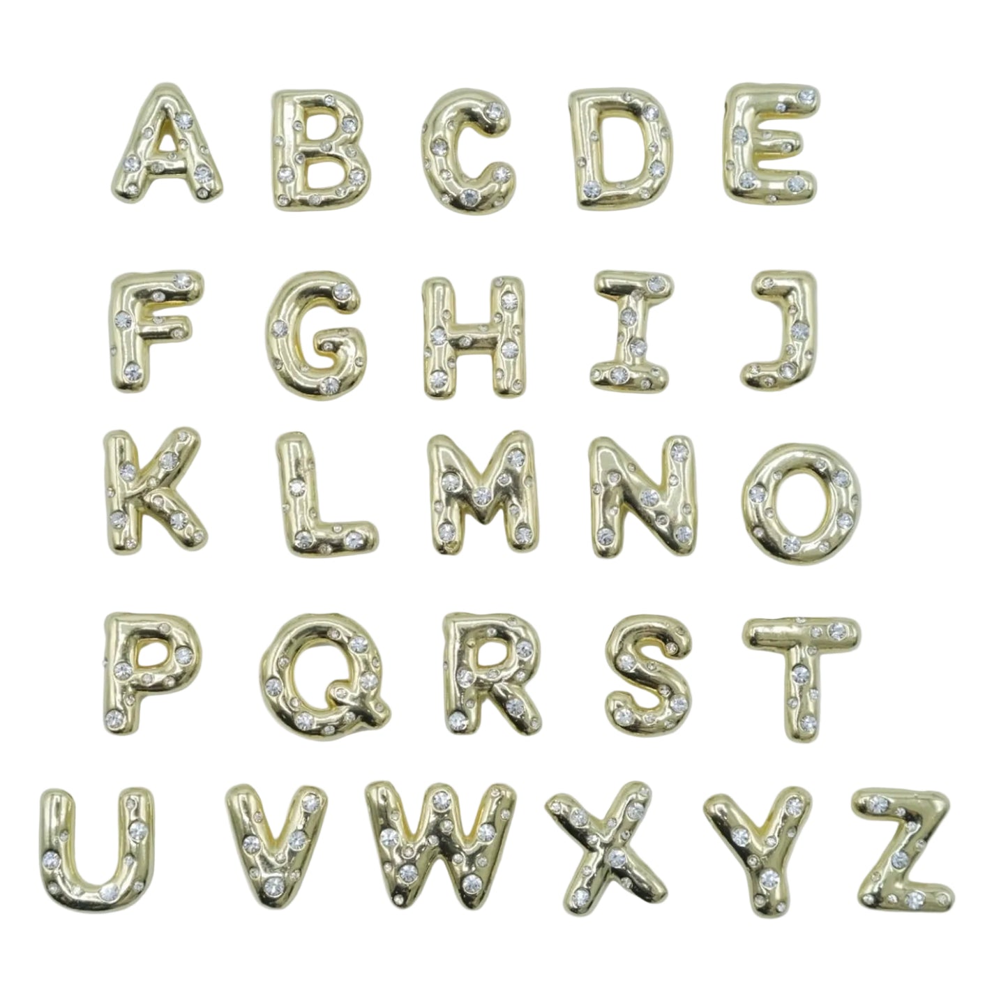 Bubble Initial Charm A–Z with Stones | 18K Gold-Filled