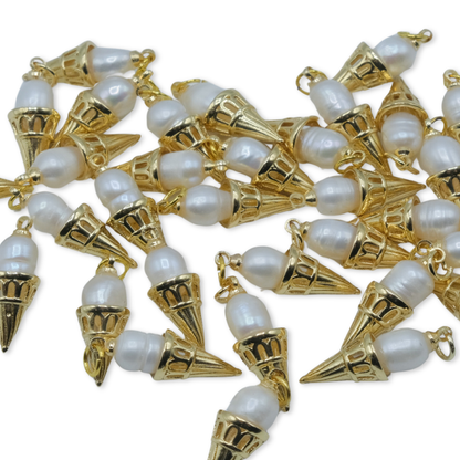 Style 113 - 18K Gold Filled Ice Cream Cone Charm