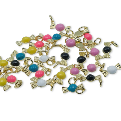 Gold Colourful Candy Charm