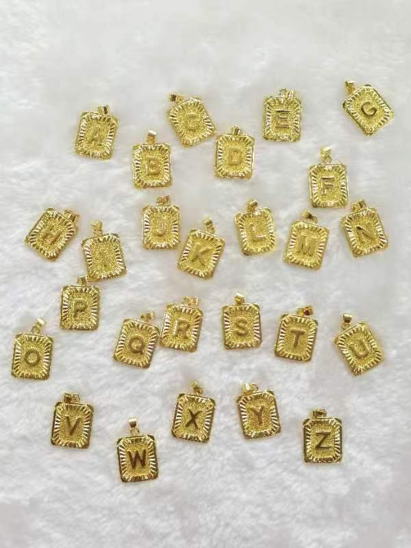 Letter Charm 8 - 18K Gold Filled Pendant Letters