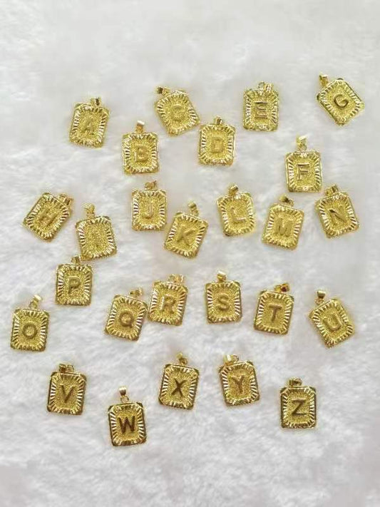 Letter Charm 8 - Gold Pendant Letters