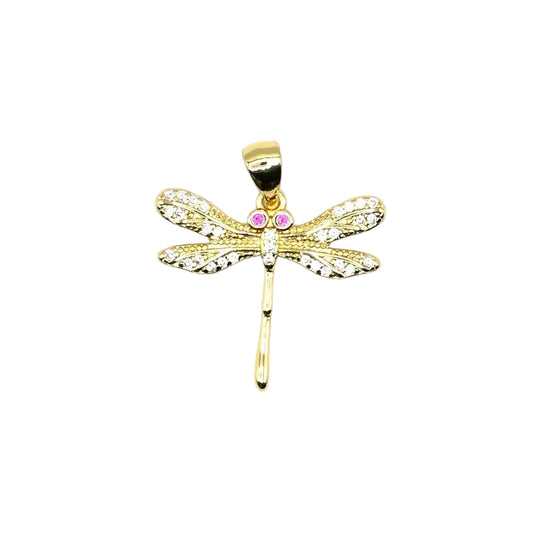 Large Dragonfly Charm Pendant | 18K Gold-Filled