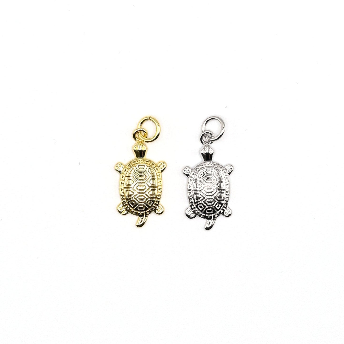 Turtle Charm Pendant | 18K Gold-Filled & Silver Plated