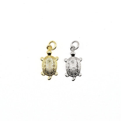 Turtle Charm Pendant | 18K Gold-Filled & Silver Plated