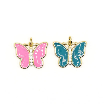 Large Colorful Butterfly Charm | 18K Gold-Filled