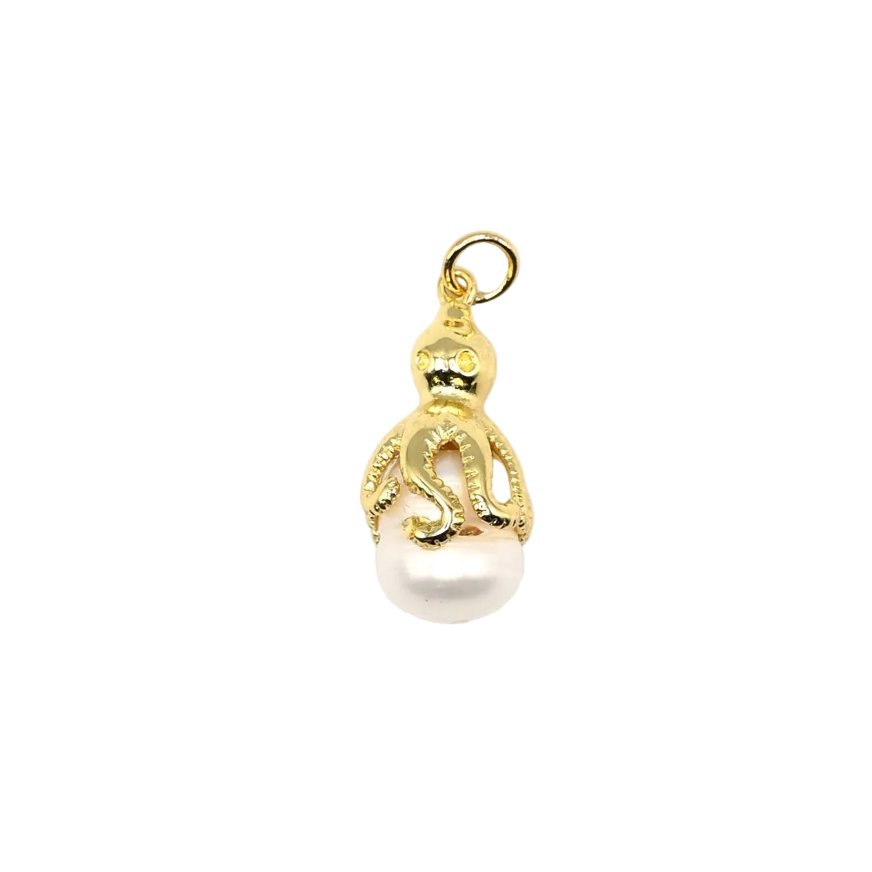 Octopus Pearl Charm | 18K Gold-Filled