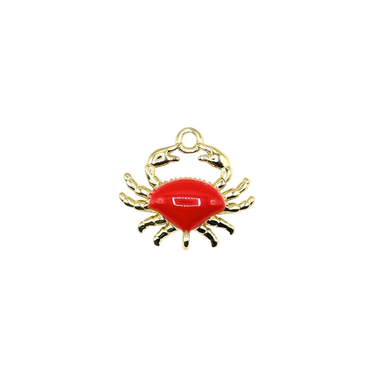 Red Crab Charm Pendant | 18K Gold-Filled